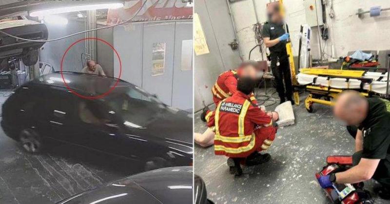 Egy szerelőműhelyben történt szörnyű baleset: egy elszabadult BMW jármű egy férfi intim testrészét zúzta össze.